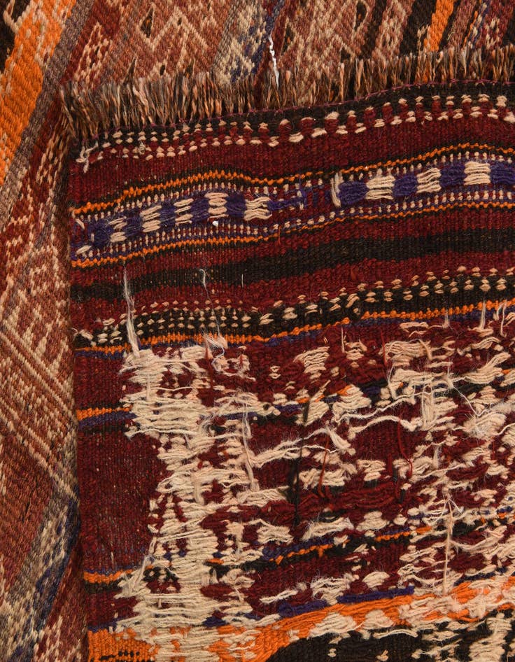 Detail image of  4' 9 x 10' 3  Hand Woven Kilim Fars Wool Runner Rug