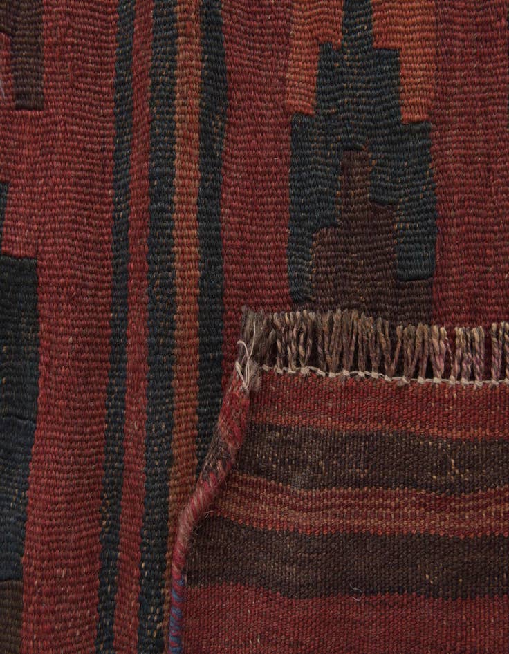 Detail image of  3' 9 x 11' 7  Hand Woven Kilim Fars Wool Runner Rug