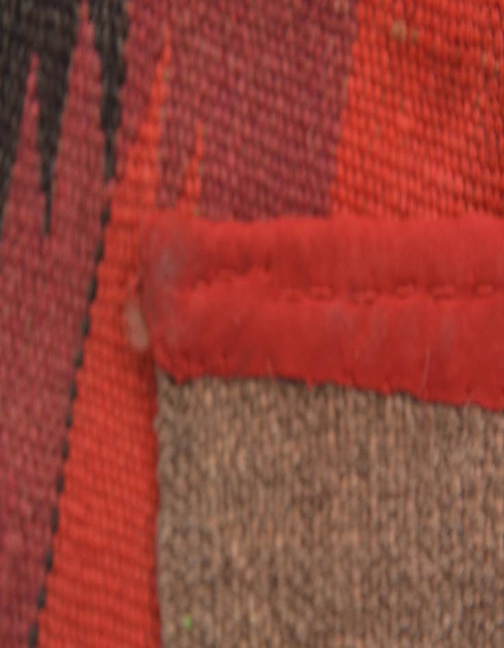 Detail image of  4' 4 x 10' 9  Hand Woven Kilim Fars Wool Runner Rug