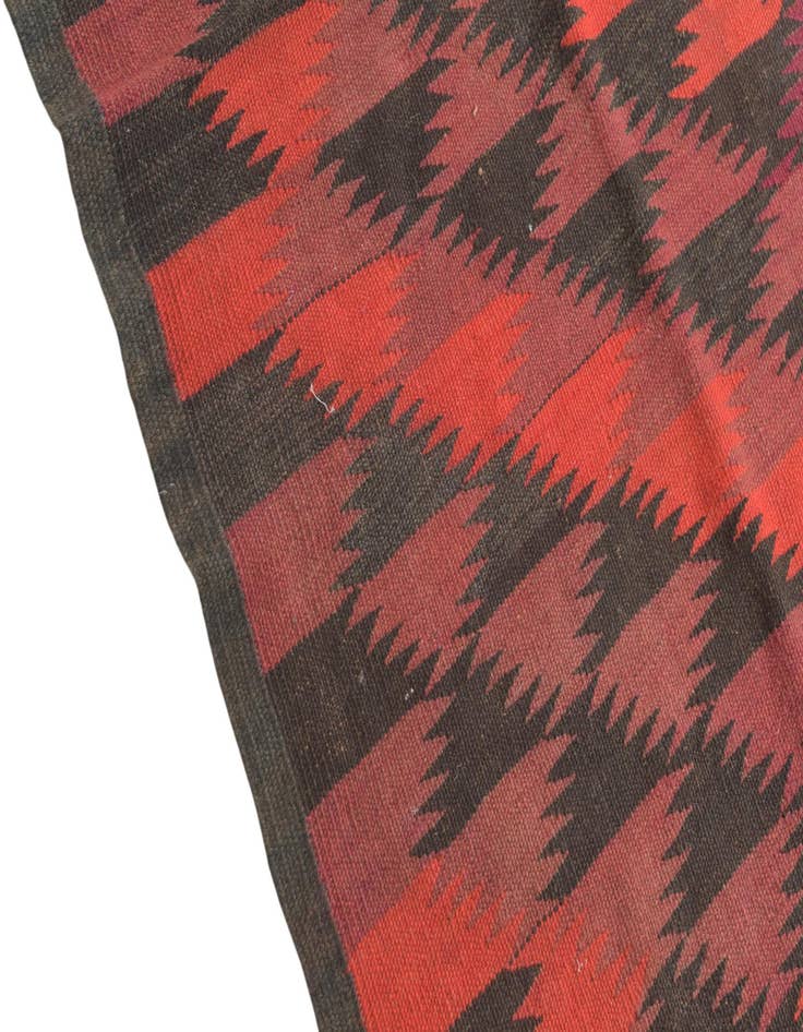 Detail image of  4' 4 x 10' 9  Hand Woven Kilim Fars Wool Runner Rug