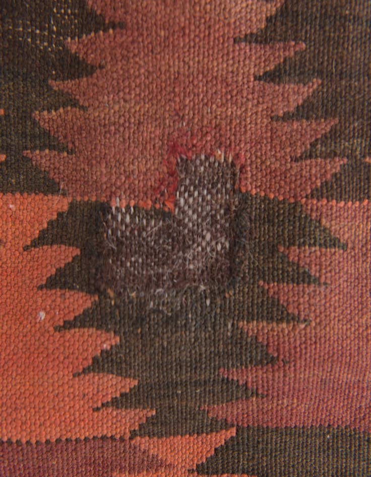 Detail image of  4' 5 x 12' 3  Hand Woven Kilim Fars Wool Runner Rug