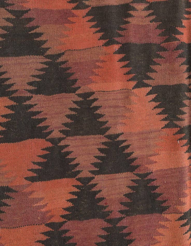 Detail image of  4' 5 x 12' 3  Hand Woven Kilim Fars Wool Runner Rug