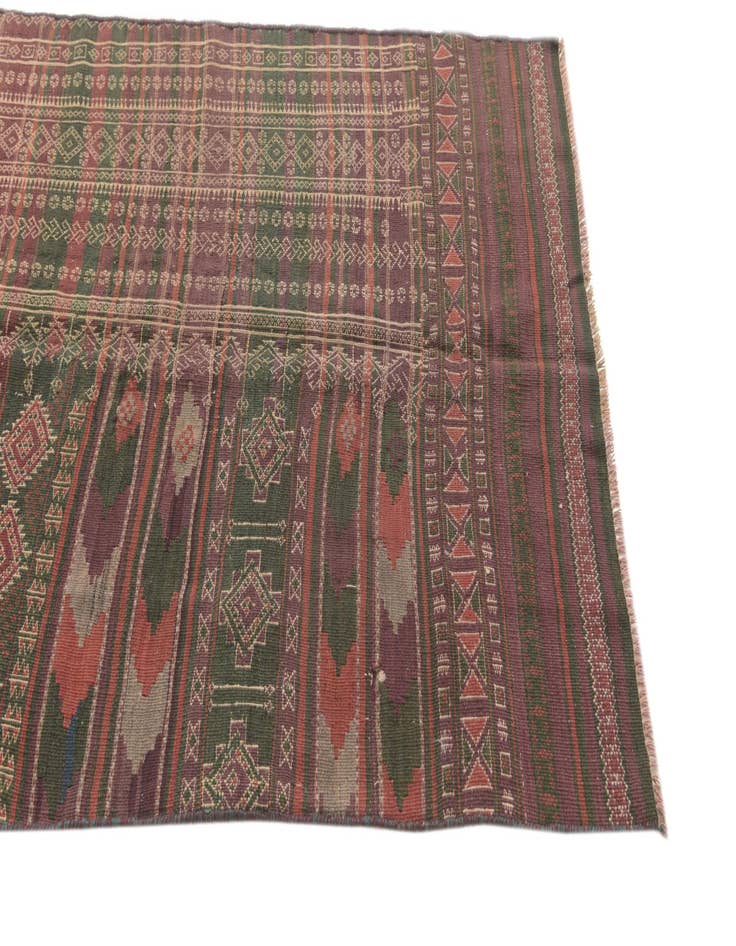 Detail image of  3' 4 x 10'  Hand Woven Kilim Fars Wool Runner Rug