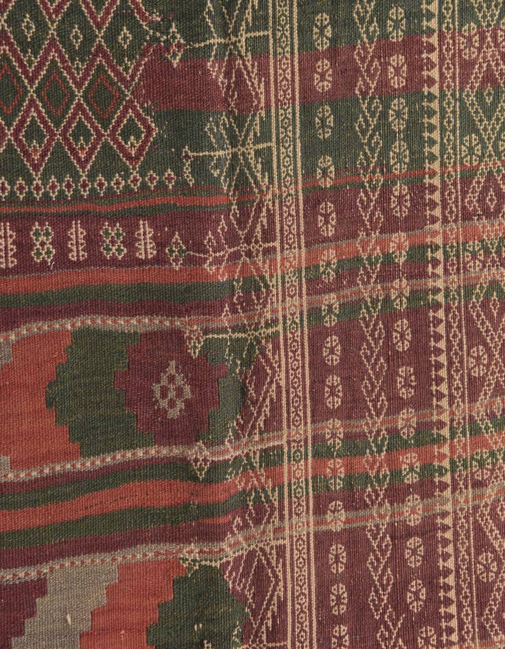 Detail image of  3' 4 x 10'  Hand Woven Kilim Fars Wool Runner Rug