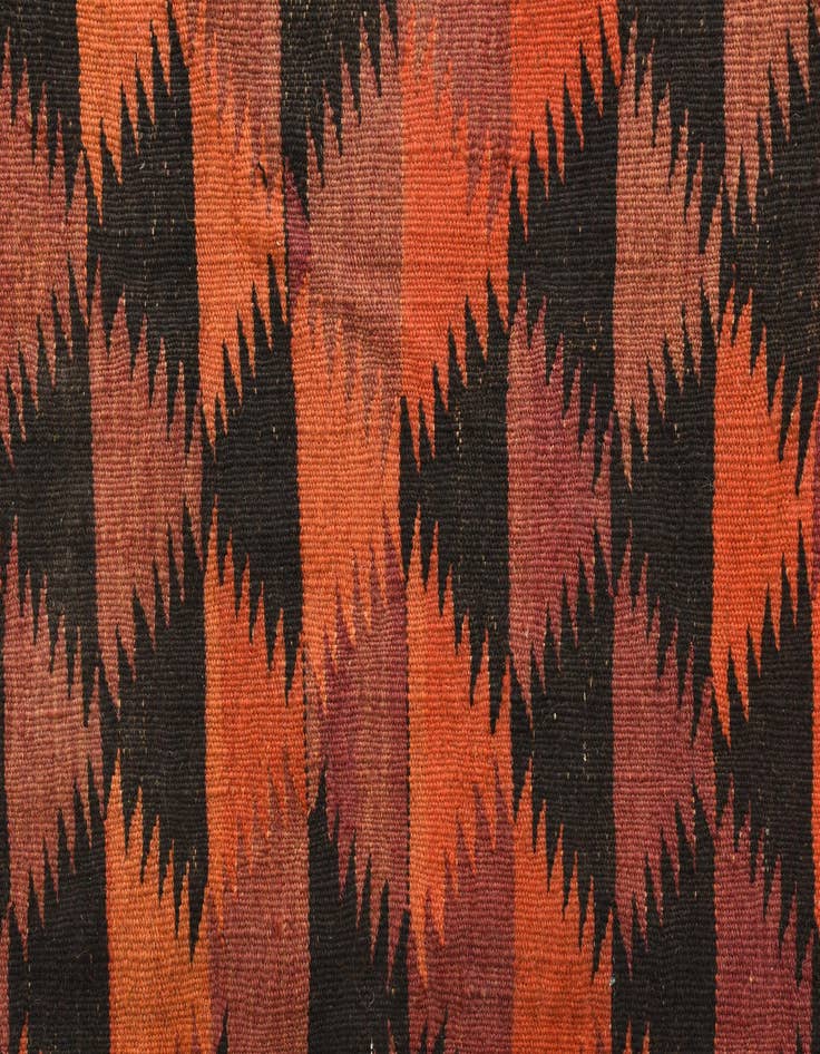 Detail image of  4' 5 x 11' 9  Hand Woven Kilim Fars Wool Runner Rug