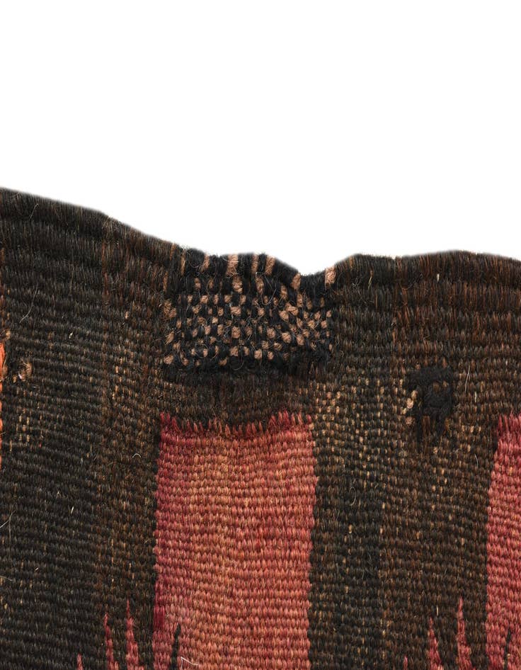 Detail image of  4' 5 x 11' 9  Hand Woven Kilim Fars Wool Runner Rug