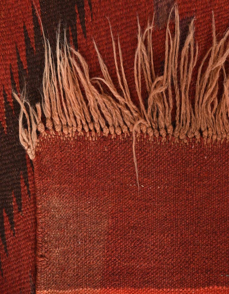Detail image of  4' 5 x 14' 10  Hand Woven Kilim Fars Wool Runner Rug