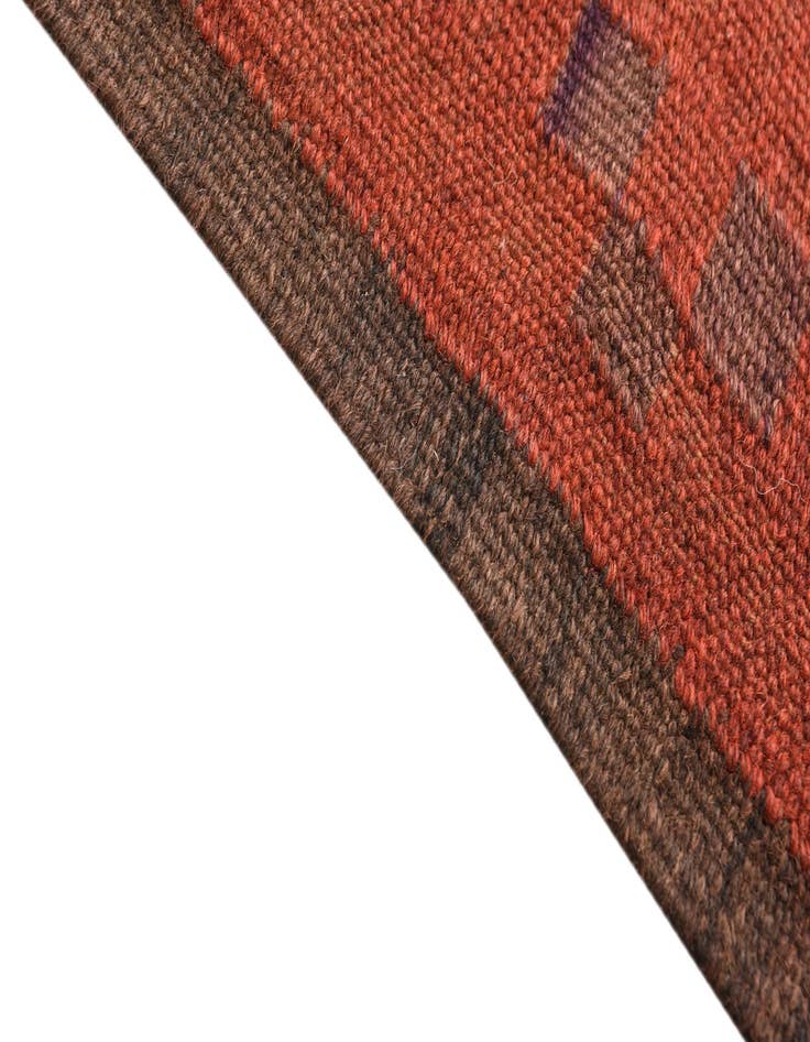 Detail image of  4' 5 x 14' 10  Hand Woven Kilim Fars Wool Runner Rug