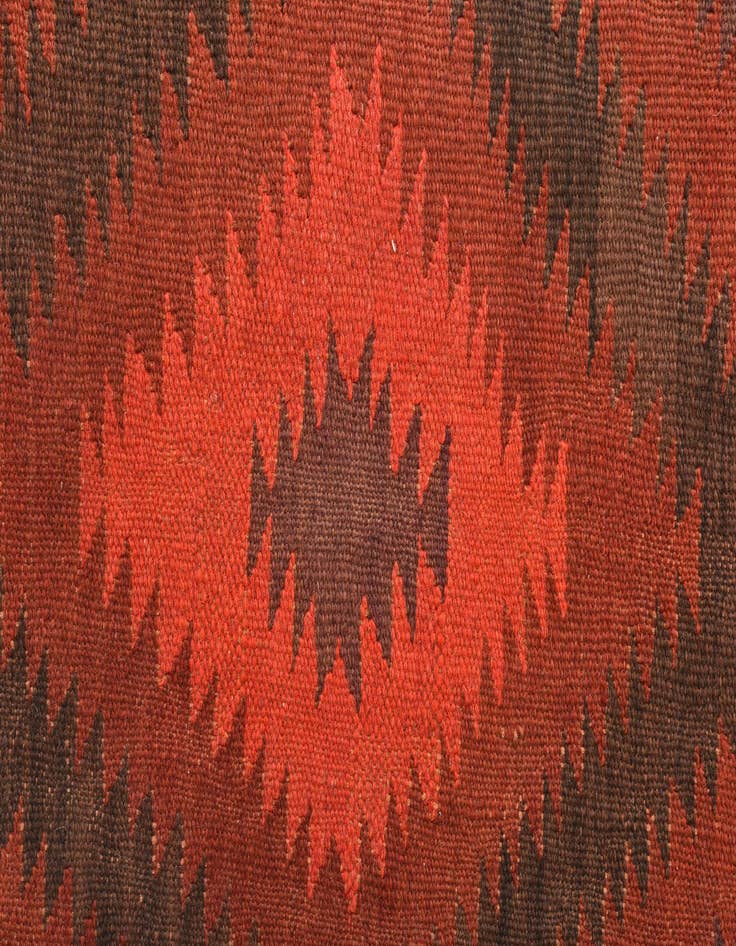 Detail image of  4' 5 x 14' 10  Hand Woven Kilim Fars Wool Runner Rug