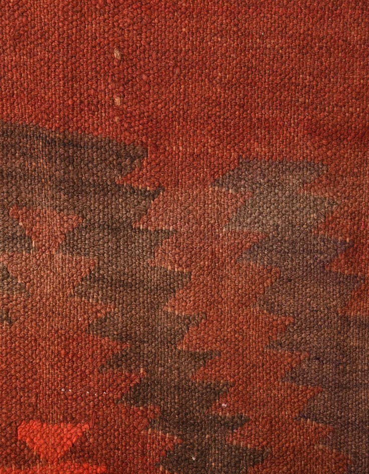 Detail image of  4' 5 x 14' 10  Hand Woven Kilim Fars Wool Runner Rug