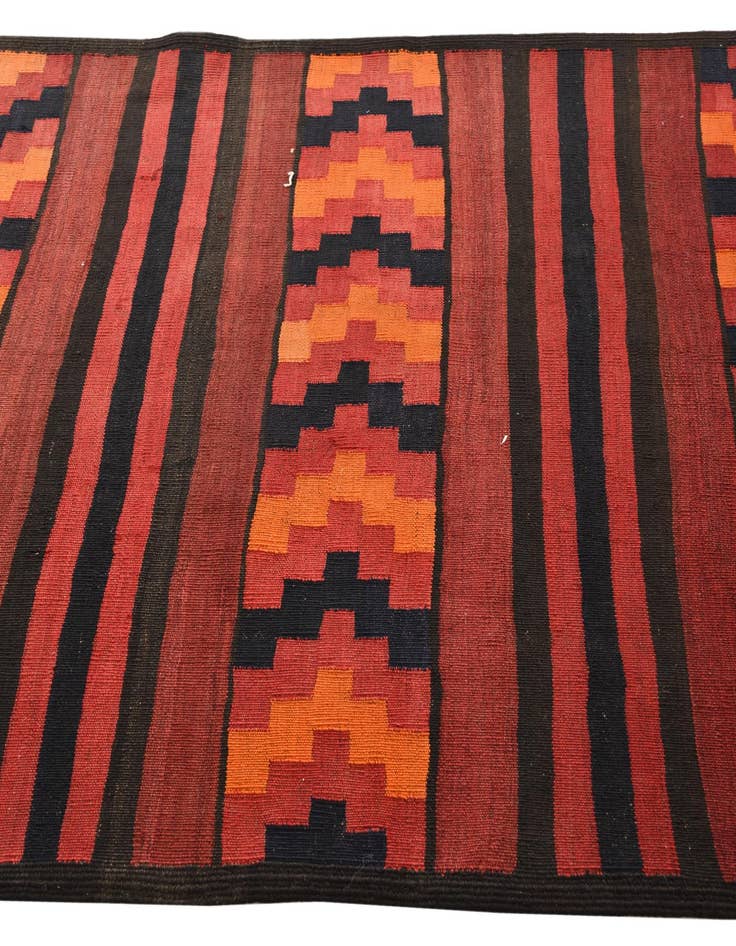 Detail image of  4' 4 x 9' 2  Hand Woven Kilim Fars Wool Runner Rug