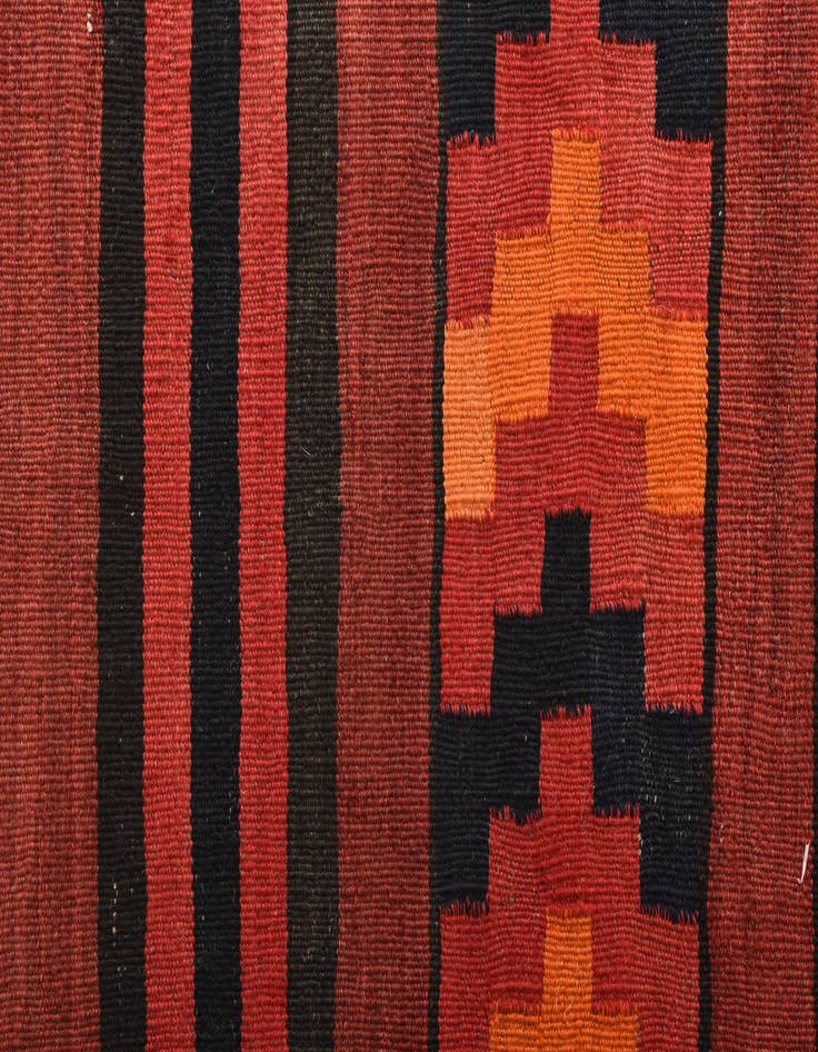 Detail image of  4' 4 x 9' 2  Hand Woven Kilim Fars Wool Runner Rug