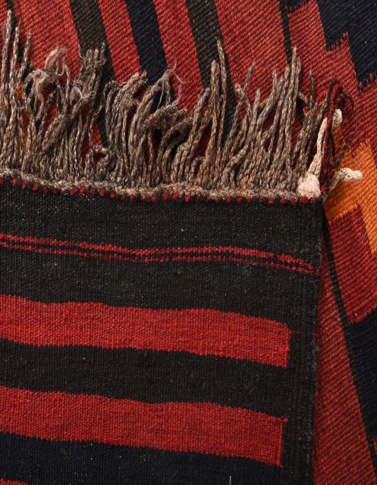 Detail image of  4' 4 x 9' 2  Hand Woven Kilim Fars Wool Runner Rug