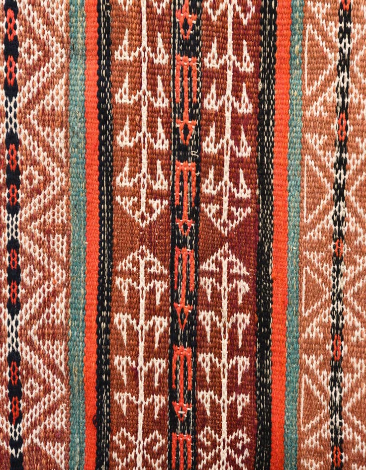 Detail image of  3' 9 x 10' 3  Hand Woven Kilim Fars Wool Runner Rug