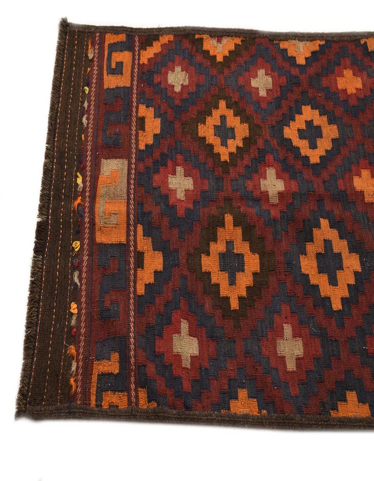 Detail image of  2' 7 x 9' 8  Hand Woven Kilim Fars Wool Runner Rug