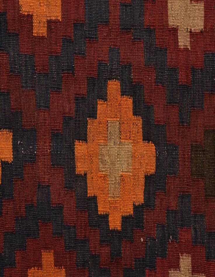 Detail image of  2' 7 x 9' 8  Hand Woven Kilim Fars Wool Runner Rug