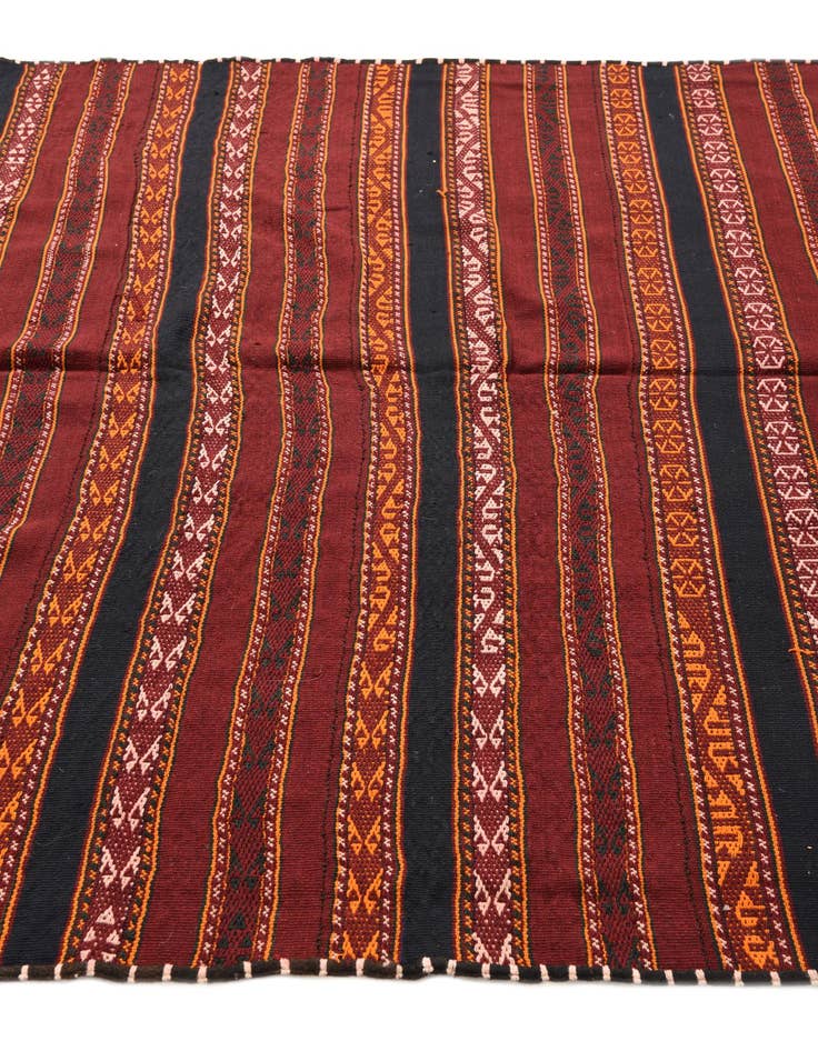 Detail image of  5' 4 x 11' 10  Hand Woven Kilim Fars Wool Runner Rug