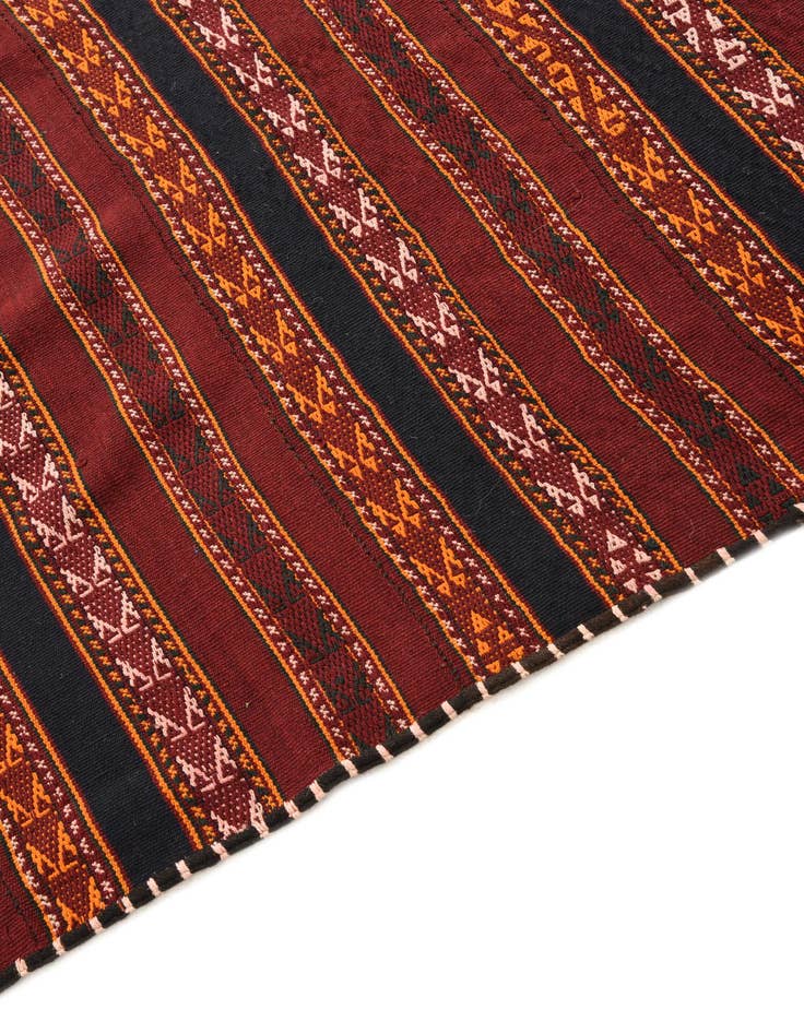 Detail image of  5' 4 x 11' 10  Hand Woven Kilim Fars Wool Runner Rug