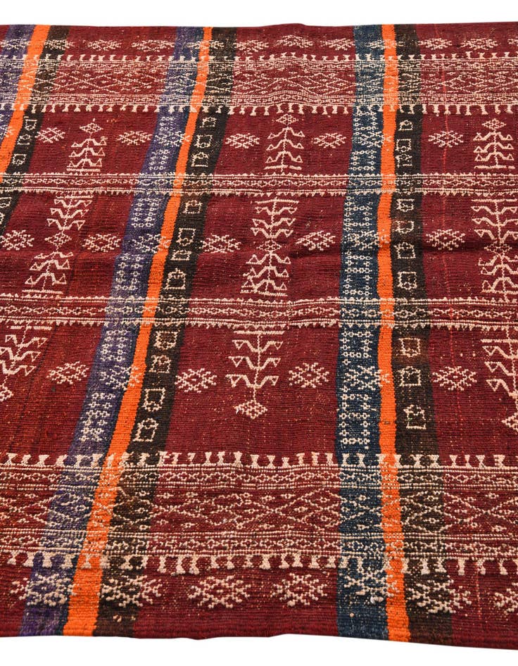 Detail image of  4' 7 x 13' 3  Hand Woven Kilim Fars Wool Runner Rug