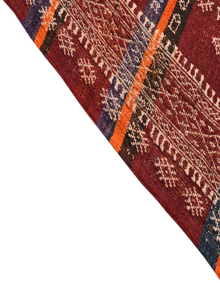 Detail image of  4' 7 x 13' 3  Hand Woven Kilim Fars Wool Runner Rug