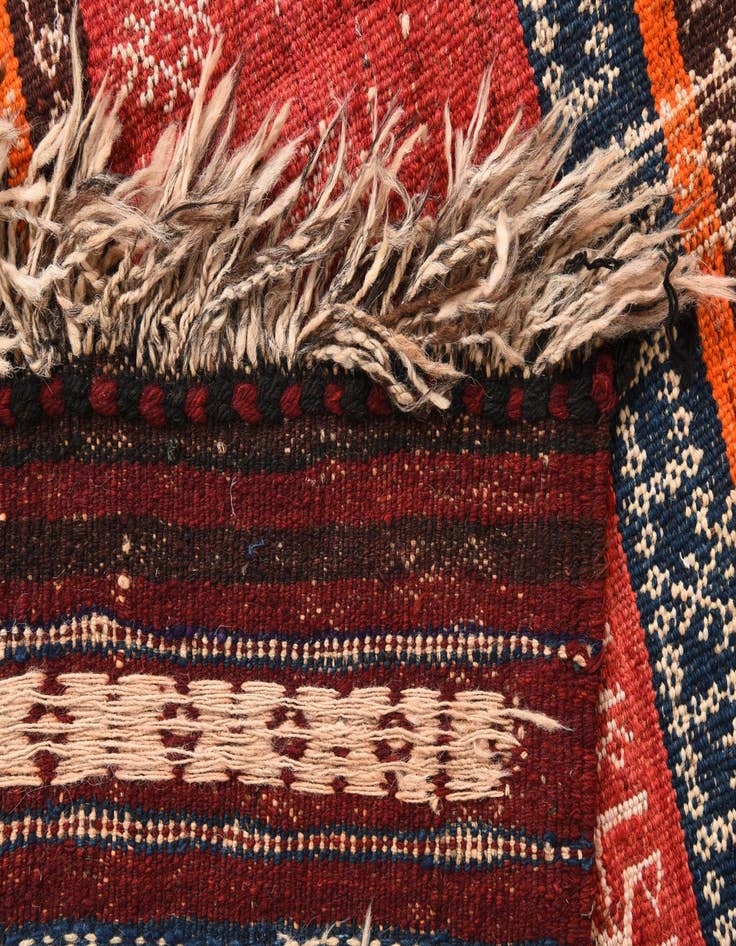 Detail image of  4' 7 x 13' 3  Hand Woven Kilim Fars Wool Runner Rug