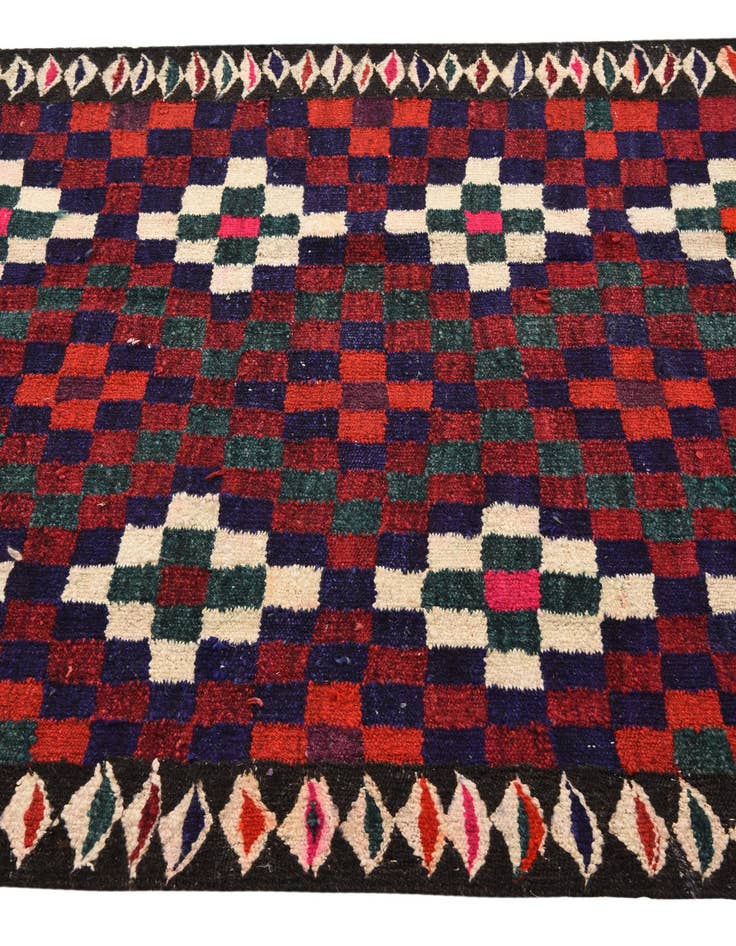 Detail image of  4' 5 x 9' 6  Hand Woven Kilim Fars Wool Runner Rug