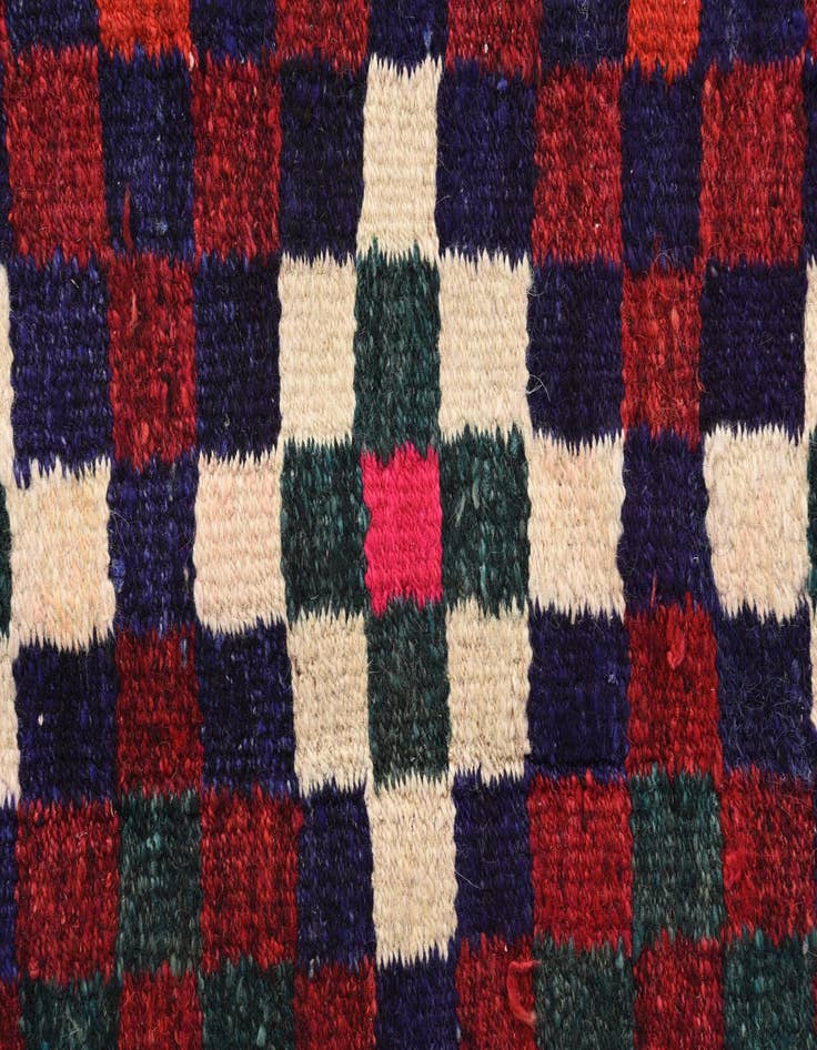 Detail image of  4' 5 x 9' 6  Hand Woven Kilim Fars Wool Runner Rug