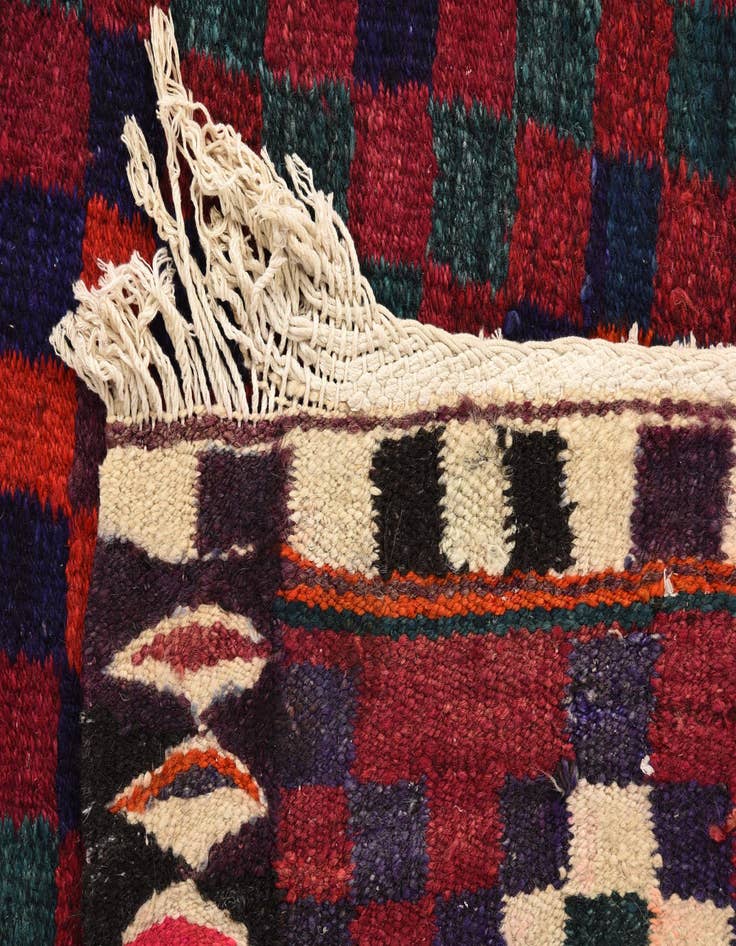 Detail image of  4' 5 x 9' 6  Hand Woven Kilim Fars Wool Runner Rug