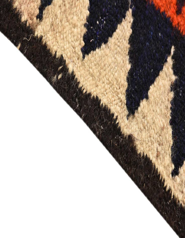 Detail image of  4' 6 x 9'  Hand Woven Kilim Fars Wool Runner Rug