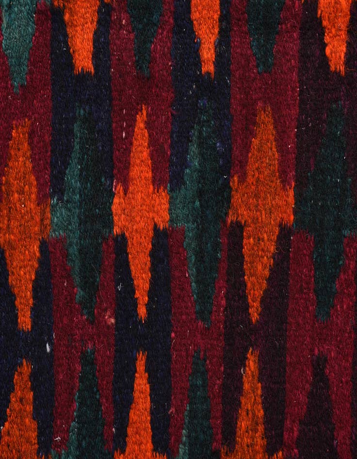 Detail image of  4' 6 x 9'  Hand Woven Kilim Fars Wool Runner Rug