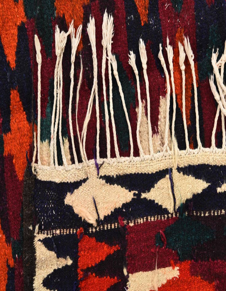 Detail image of  4' 6 x 9'  Hand Woven Kilim Fars Wool Runner Rug