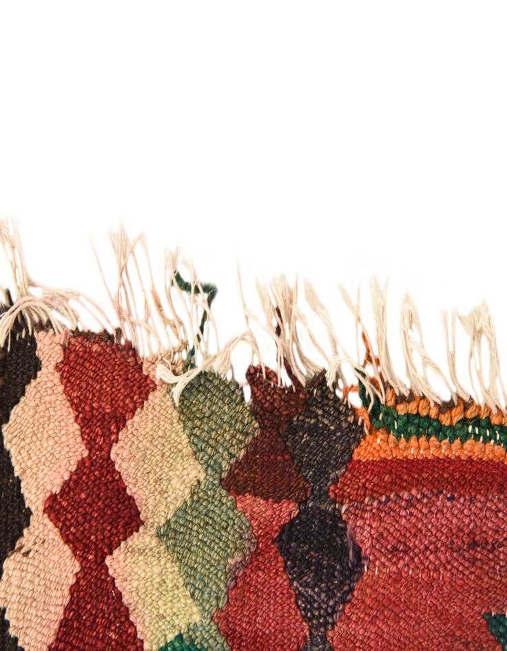 Detail image of  4' 6 x 9' 8  Hand Woven Kilim Fars Wool Runner Rug