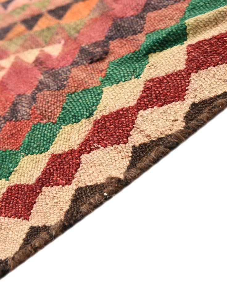 Detail image of  4' 6 x 9' 8  Hand Woven Kilim Fars Wool Runner Rug
