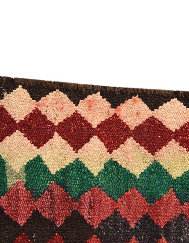 Detail image of  4' 6 x 9' 8  Hand Woven Kilim Fars Wool Runner Rug