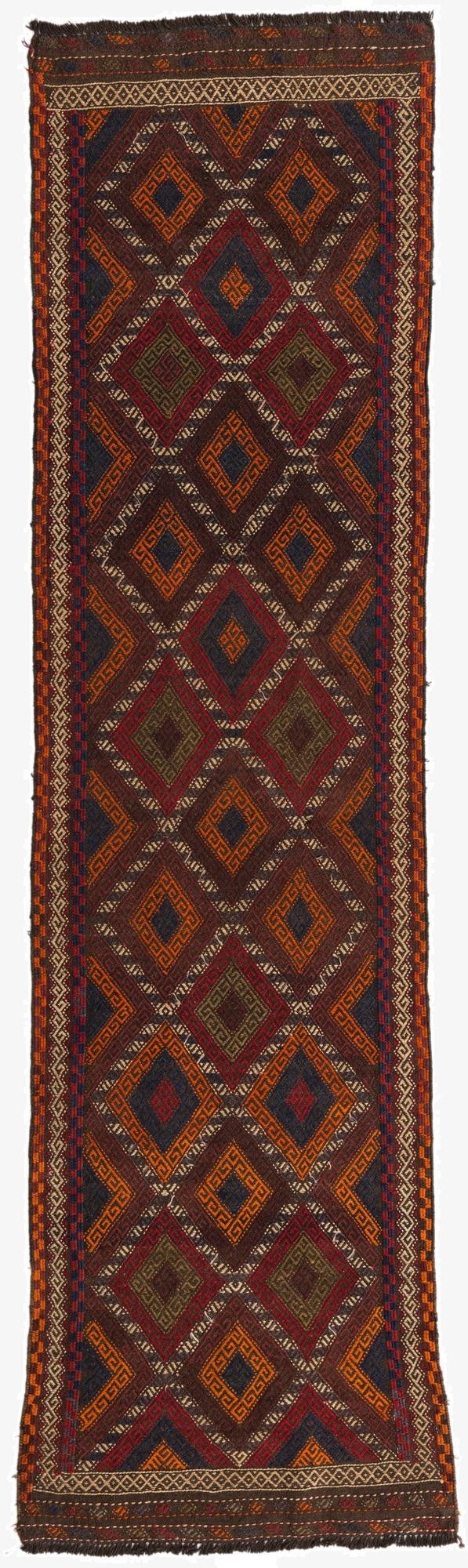  2' 4 x 9' 1  Hand Knotted Kilim Fars Persian Wool Runner Rug
