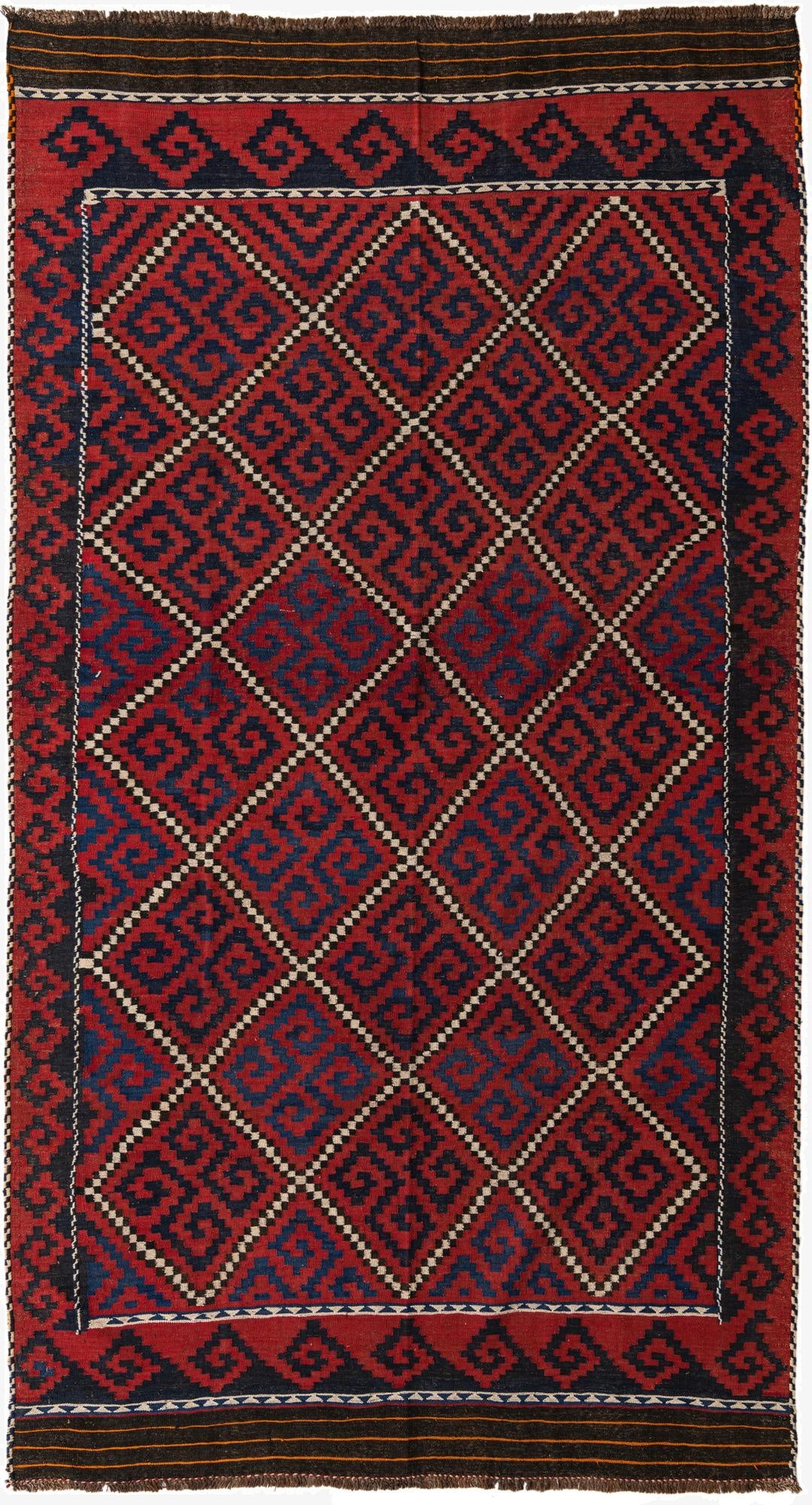  6' 5 x 12'  Hand Woven Kilim Fars Wool Runner Rug