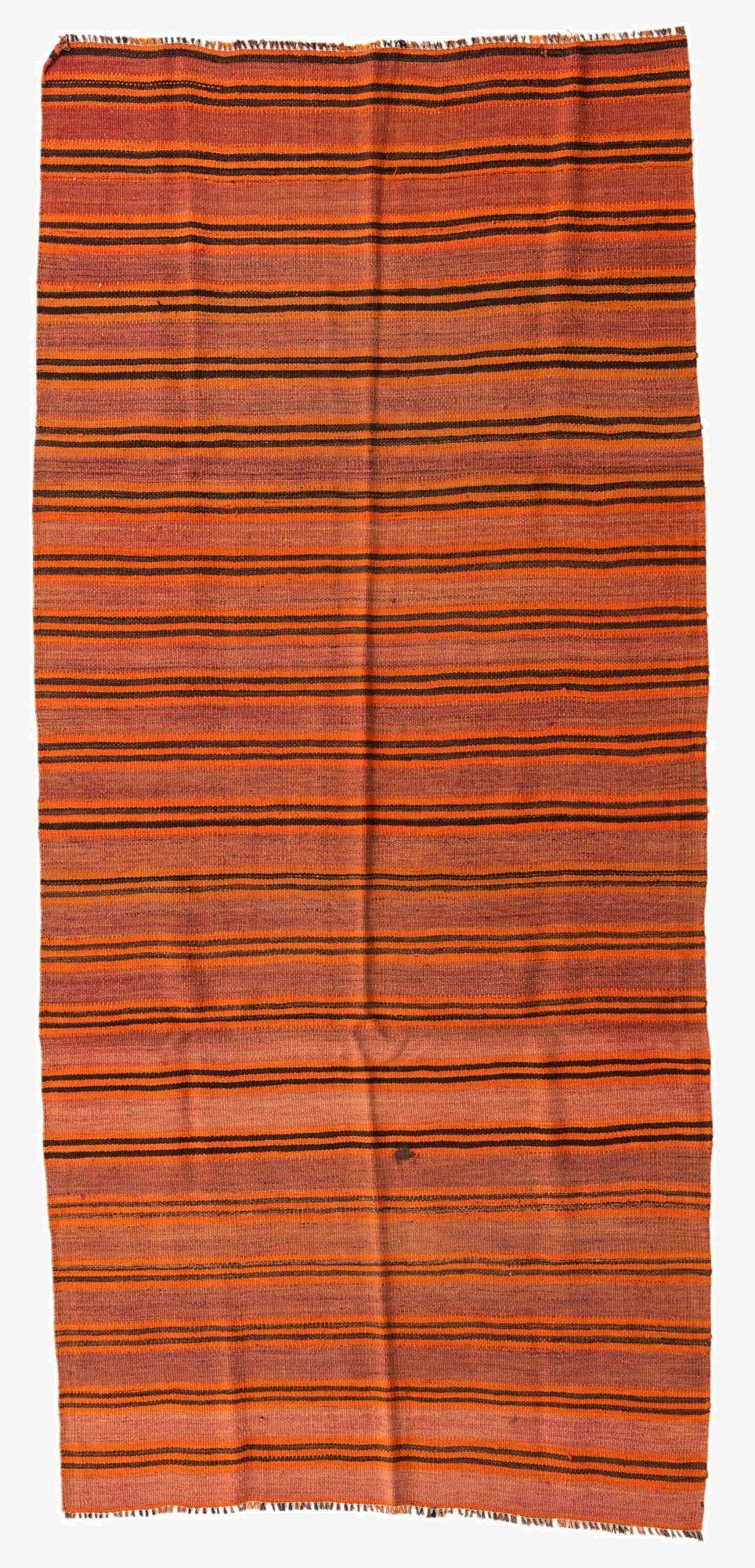  4' 7 x 10'  Hand Woven Kilim Fars Wool Runner Rug