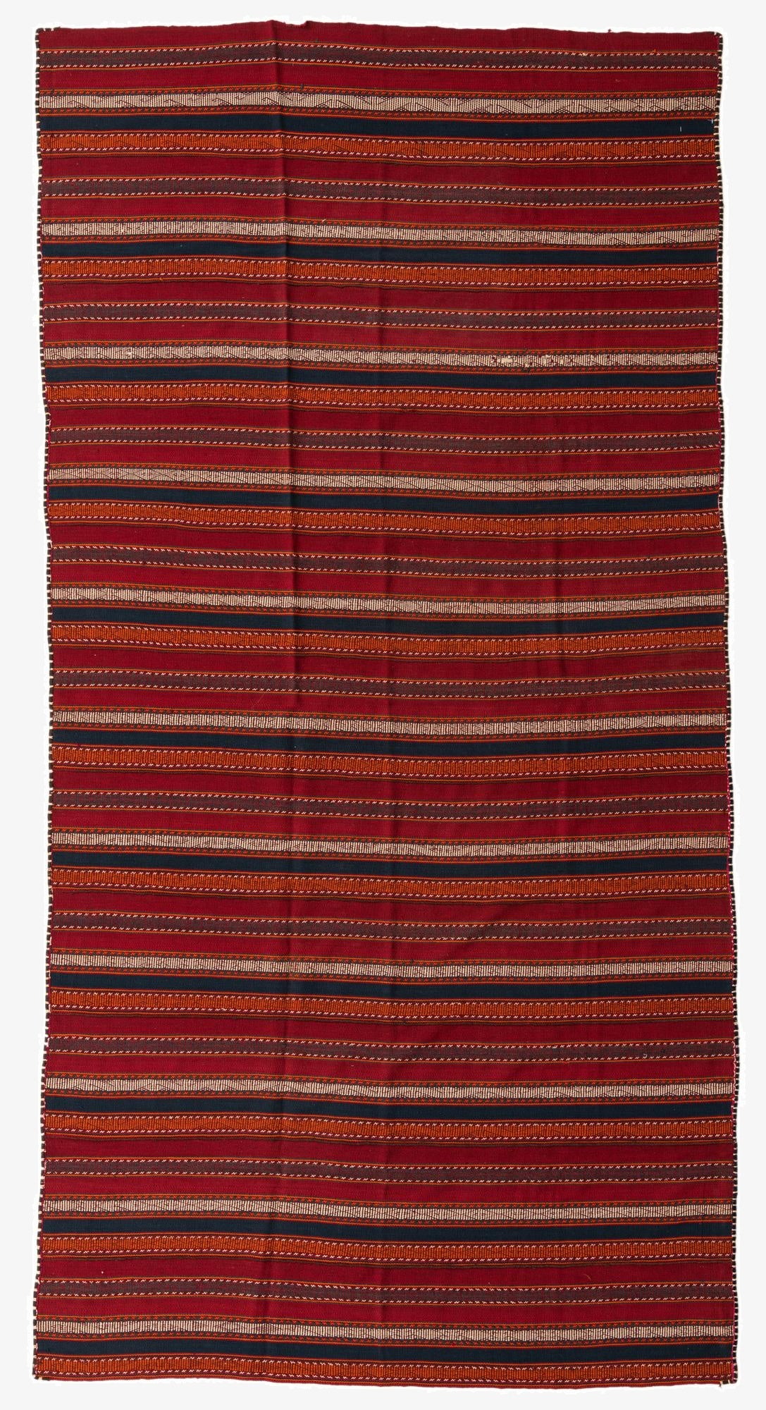  5' 9 x 11' 8  Hand Knotted Kilim Fars Persian Wool Runner Rug