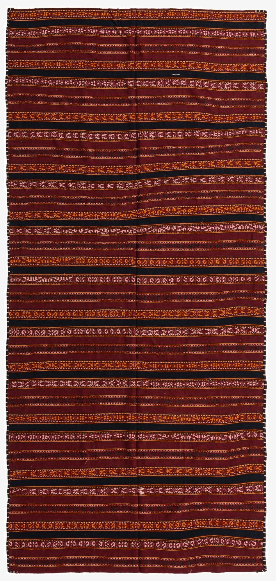  5' 4 x 11' 10  Hand Woven Kilim Fars Wool Runner Rug