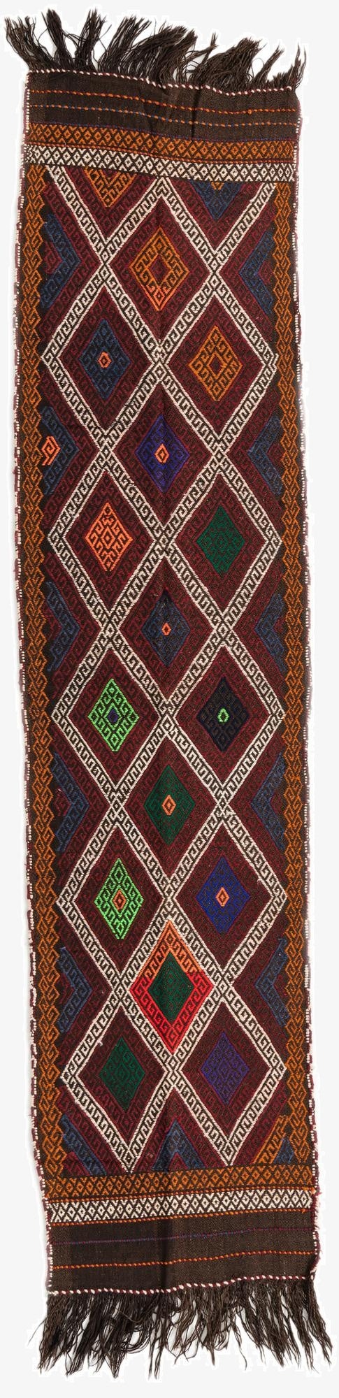  2' 3 x 9'  Hand Knotted Kilim Fars Persian Wool Runner Rug