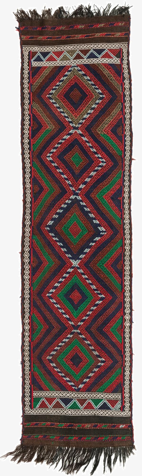  2' 1 x 8' 1  Hand Knotted Kilim Fars Persian Wool Runner Rug