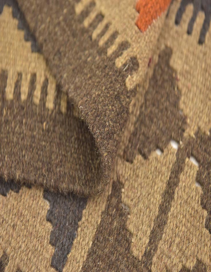 Detail image of  3' 4 x 6' 6  Hand Woven Kilim Maymana Wool Runner Rug