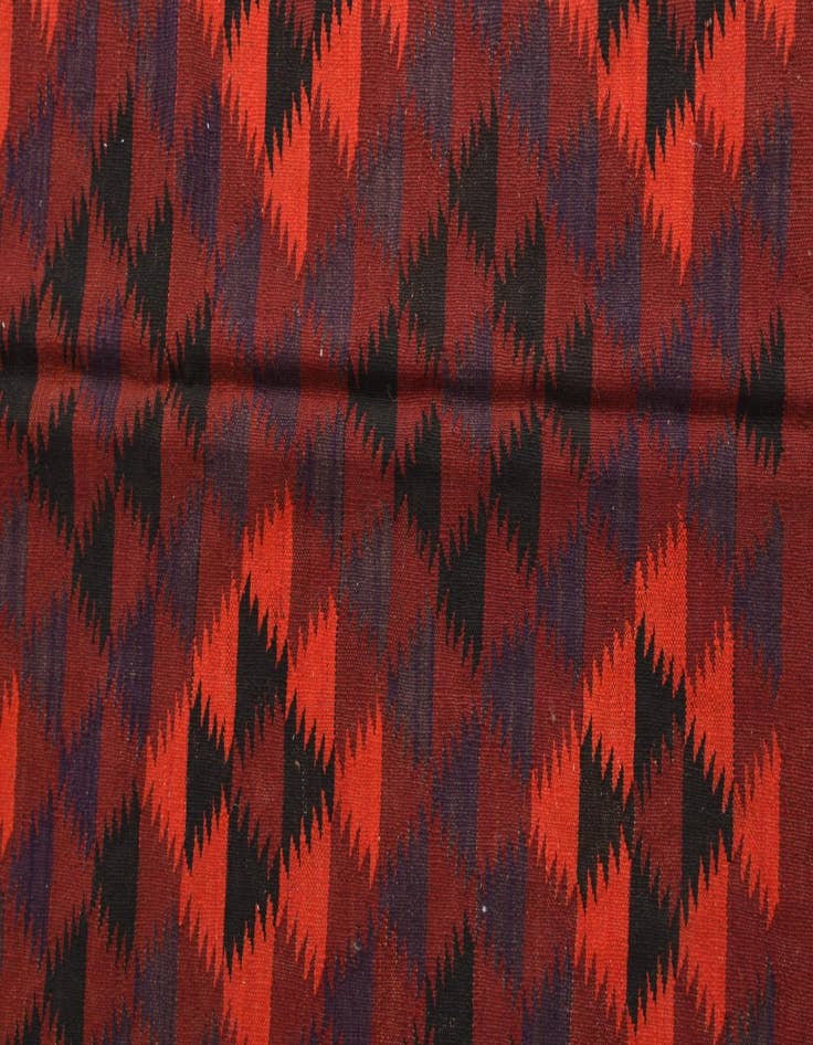 Detail image of  4' 4 x 15' 7  Hand Woven Kilim Maymana Wool Runner Rug