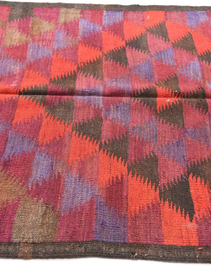 Detail image of  3' 9 x 10' 1  Hand Woven Kilim Modern Wool Runner Rug