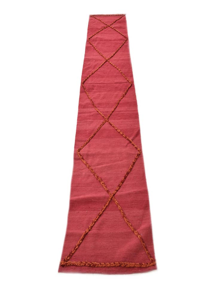 Detail image of  2' 4 x 9' 8  Hand Woven Kilim Modern Wool Runner Rug