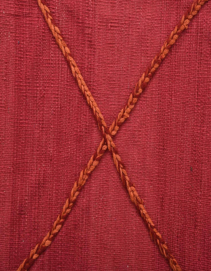 Detail image of  2' 4 x 9' 8  Hand Woven Kilim Modern Wool Runner Rug