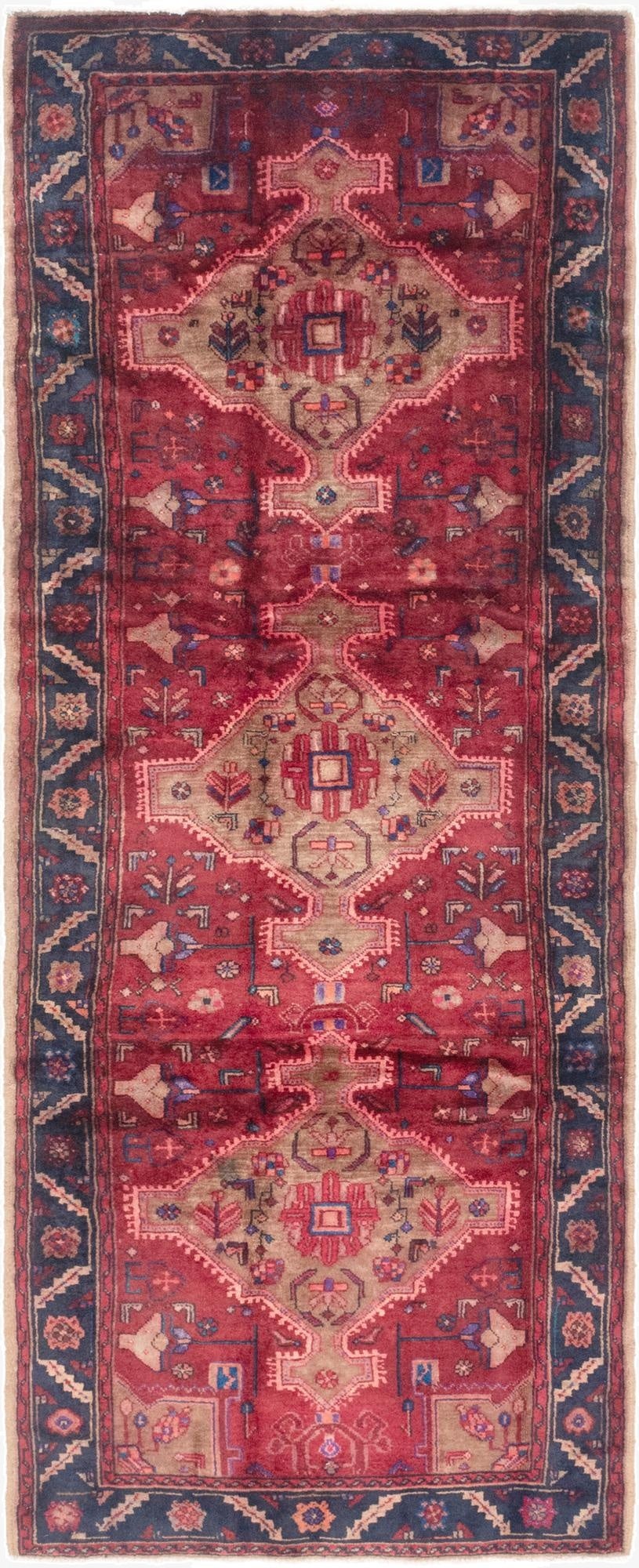  3' 10 x 10' 4  Hand Knotted Koliaei Persian Wool Runner Rug