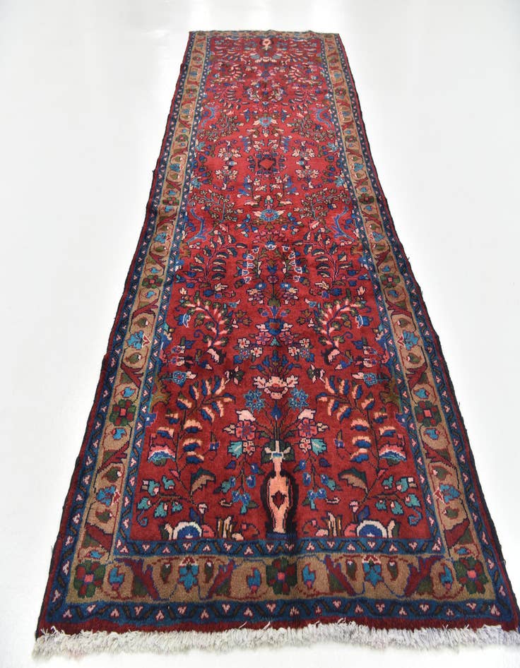 Detail image of  4' x 9' 5  Hand Knotted Liliyan Persian Wool Runner Rug