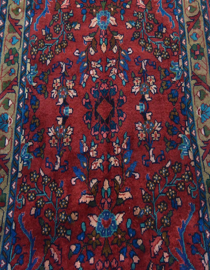 Detail image of  4' x 9' 5  Hand Knotted Liliyan Persian Wool Runner Rug