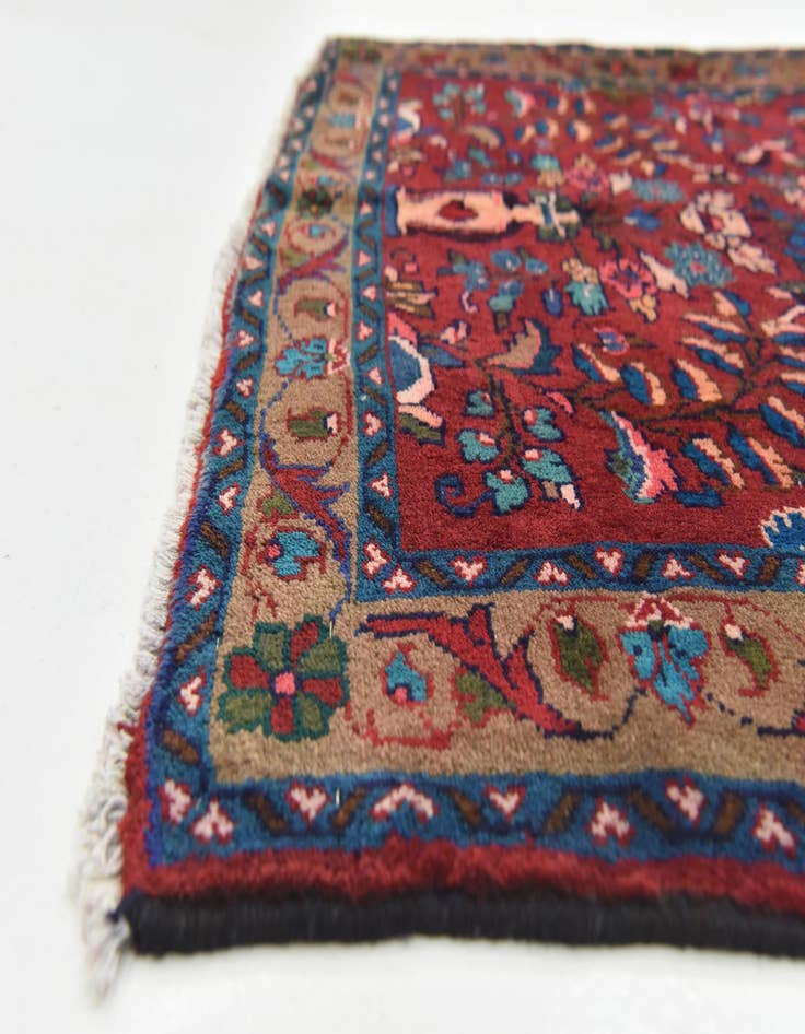 Detail image of  4' x 9' 5  Hand Knotted Liliyan Persian Wool Runner Rug